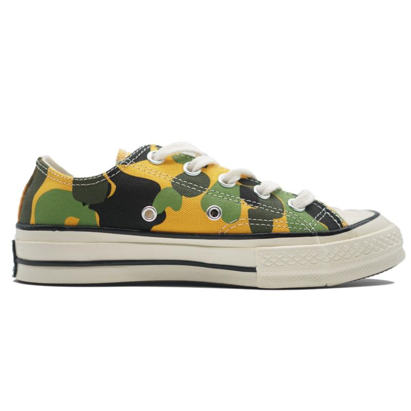 Converse Chuck Taylor All Star 1970s Round-toe Lace-up Low-Top Espadrilles Unisex Yellow-Green