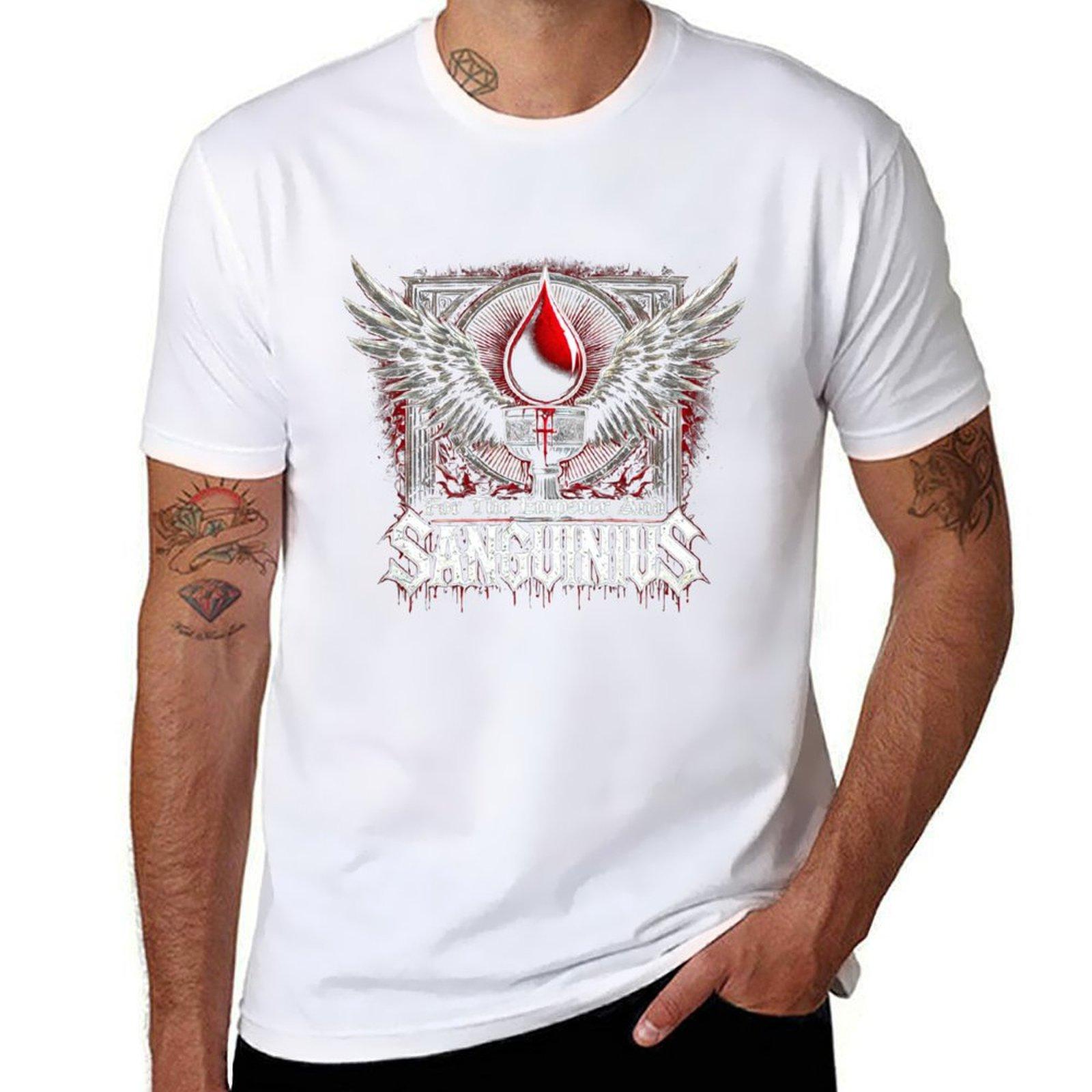 Blood Angels  Metal TShirt Croswit Shirt Man Customs Topping T Shirt for Men S