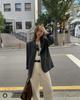 Korean Cha Jingyuan Style Tassel Necklace with Brush Pendant – Elegant, Niche Design, Long Chain for Sweaters