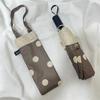 OIMG Ultralight Wooden Handle Folding Sun/Rain Umbrella