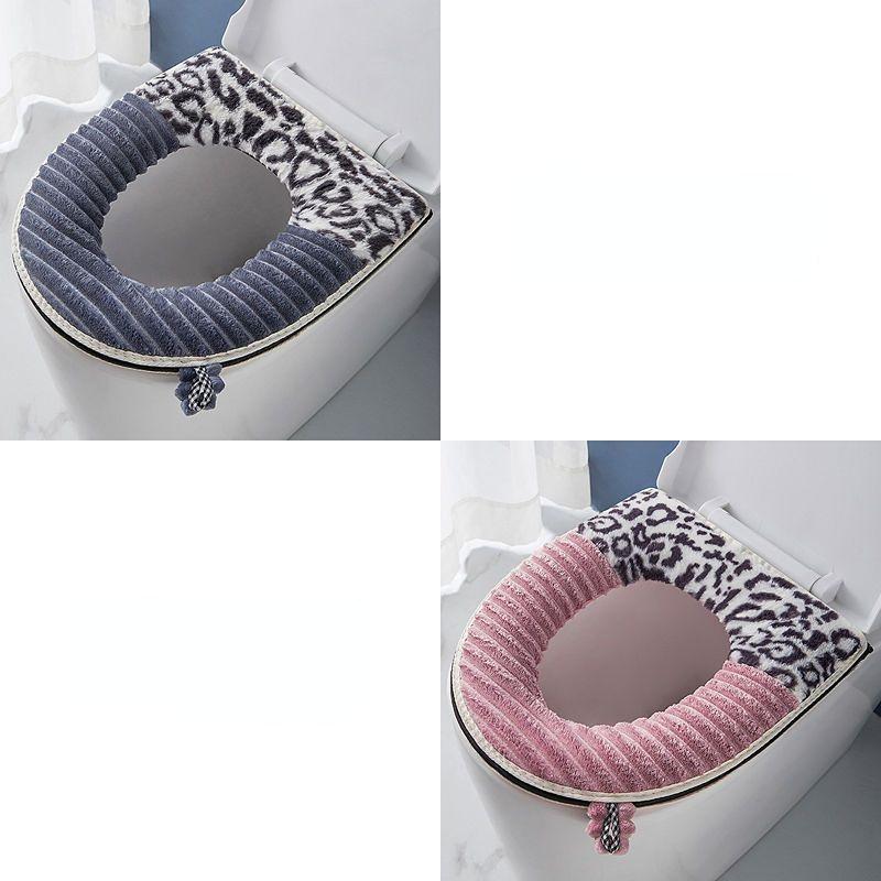 Universal Toilet Mat Household All-season Universal Waterproof Zipper Type Thickened Plush Toilet Mat Paste Thickened Warm Cartoon Toilet Mat