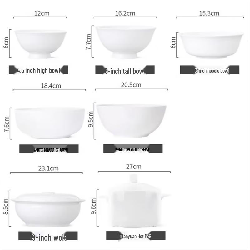 Simple White Ceramic Dinnerware Set