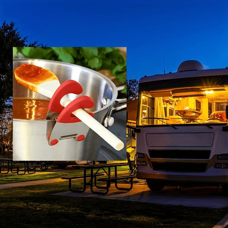 Pot Spoon Holder Pot Clip Holder Anti Scald Silicone Grip for Spoon Spatula Fork Cooking Utensils Spoon Rest Kitchen Accessories