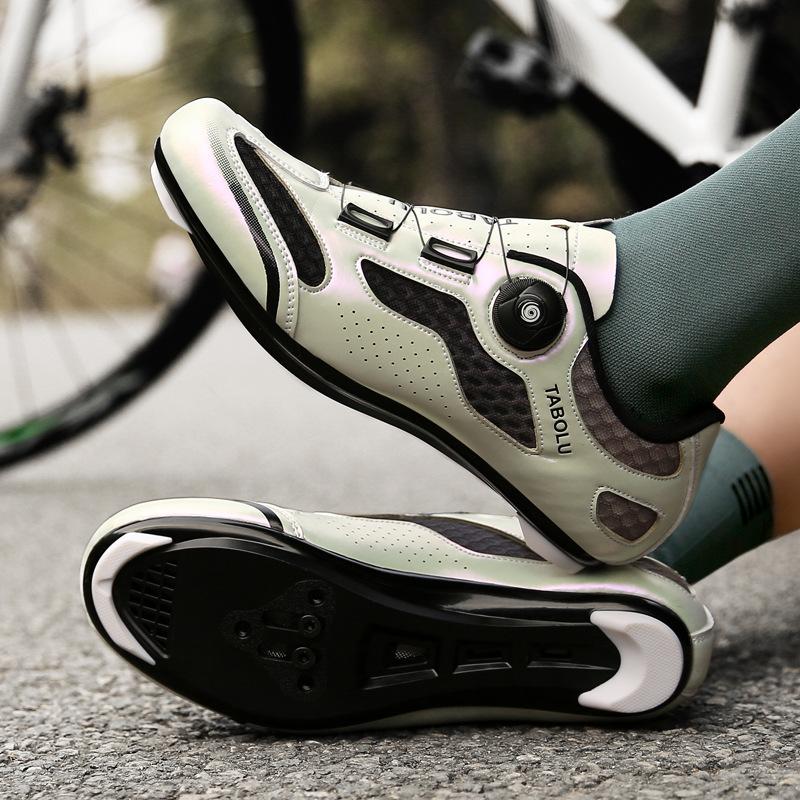 Large Size Wild Mountain Bike Riding Shoes Women's Moped Road Sports Events Cycling High Lock Shoes Men