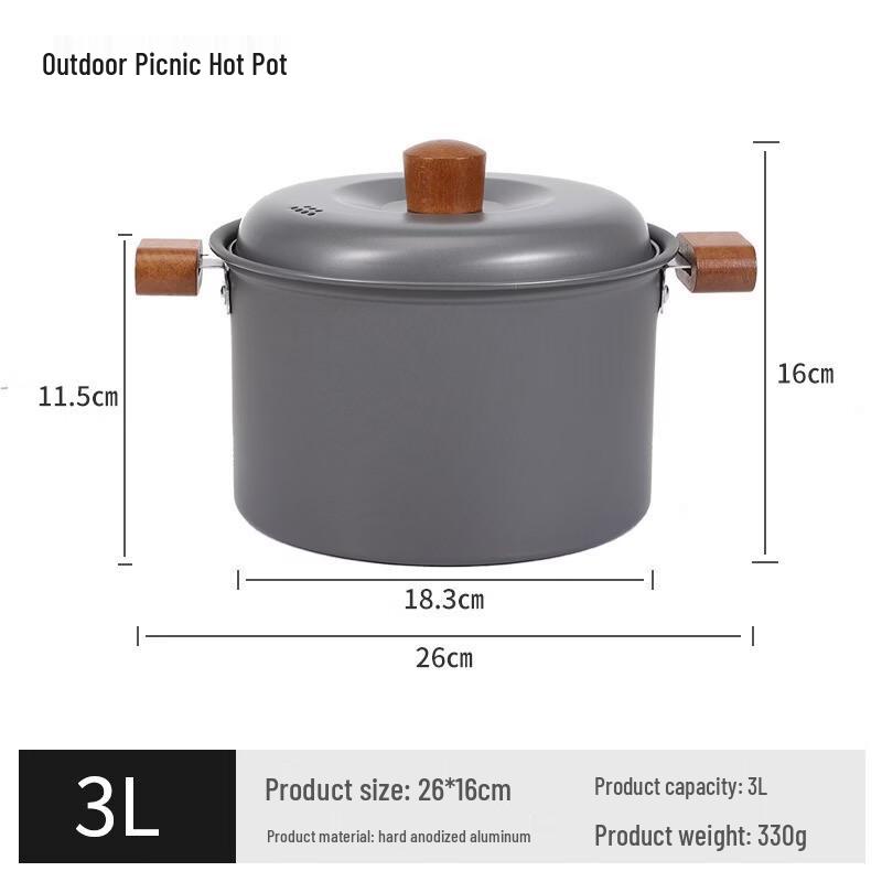 Gongziyu Outdoor Aluminum Camping Hotpot