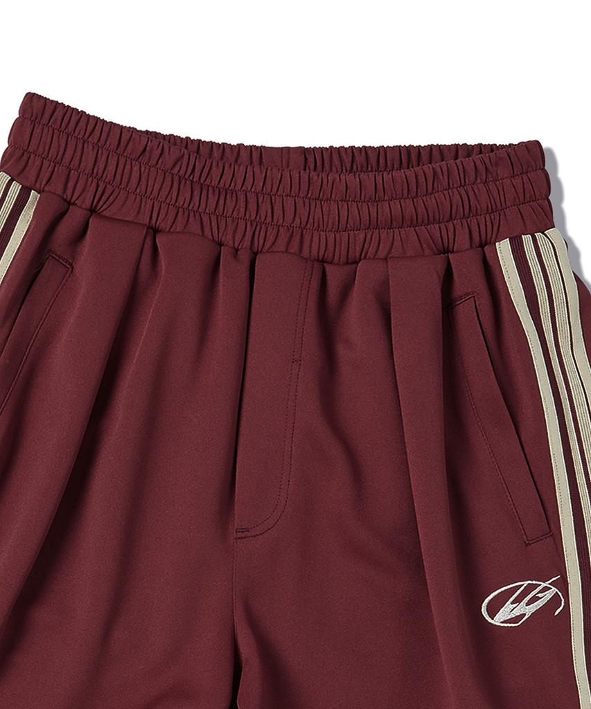 TRAVEL Jersey Track Bermuda Shorts Burgundy