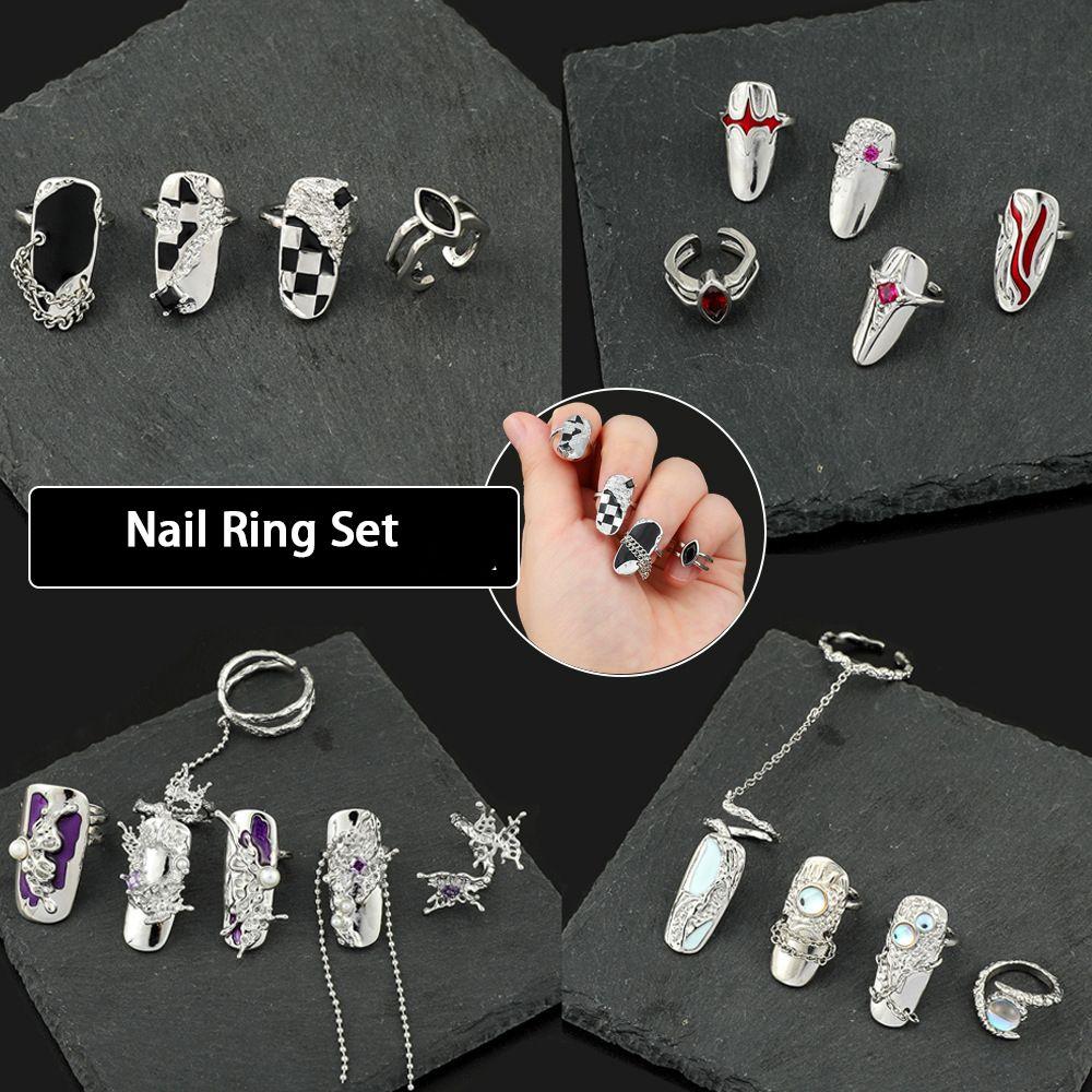 Joint Ring Armor Set Ring Protective Nail Rings Finger Nail Rings Women Opening Rings Rings Sets