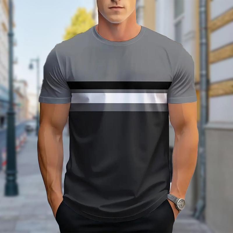 Summer Men Short Sleeve Round Neck Basic Section T Shirt 100% Polyester High Elasticity Men Fitness Sport T Shirt