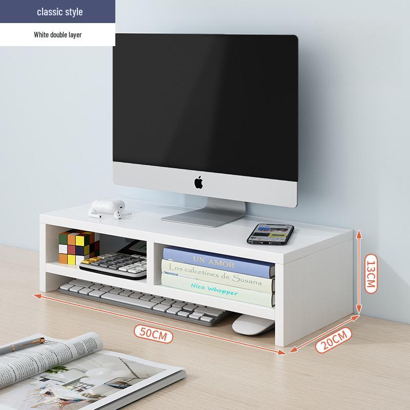 Desktop Monitor Stand and Laptop Riser with Office Storage