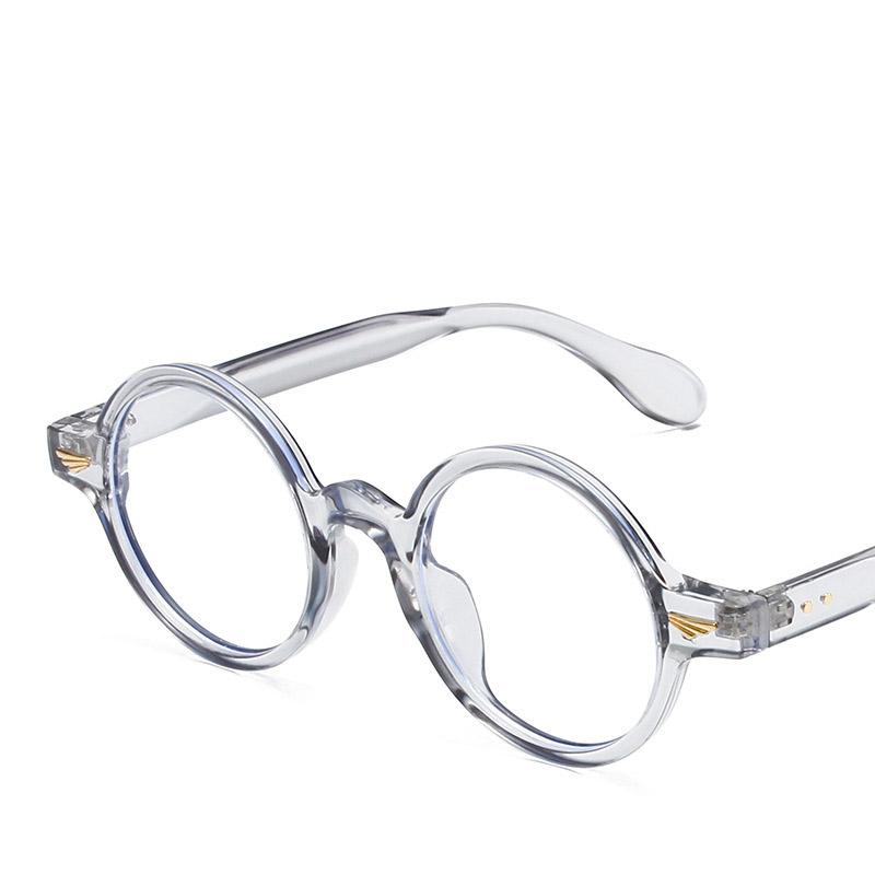 Retro Round Frame Fashion Glasses Anti Blue Light Computer Fashion Lightweight Eyeglasses Women Men