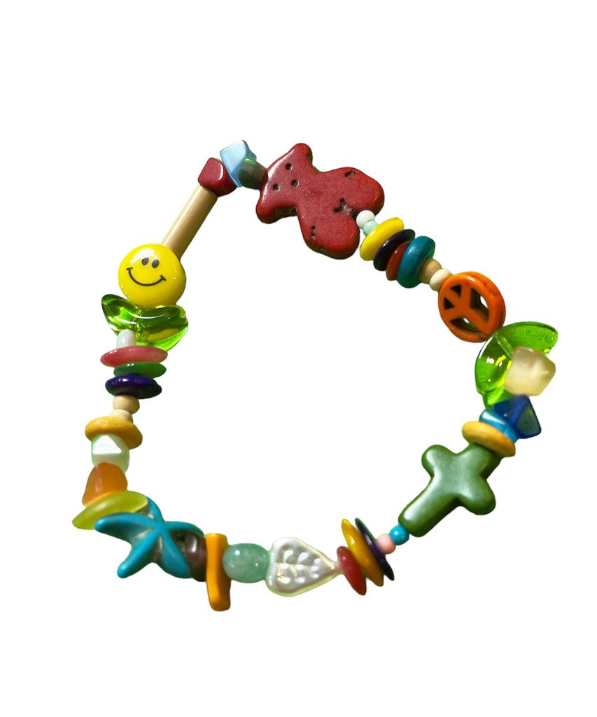 Sk8Er Rock Multi Bead Gemstone Bracelet 003