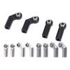 4Pcs RC Car Ball Joint for 1/10 Model Car M4 Metal CW Positive Thread 7.0 Tool 2 Curved 2 Straight