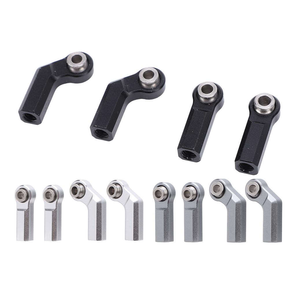 4Pcs RC Car Ball Joint for 1/10 Model Car M4 Metal CW Positive Thread 7.0 Tool 2 Curved 2 Straight