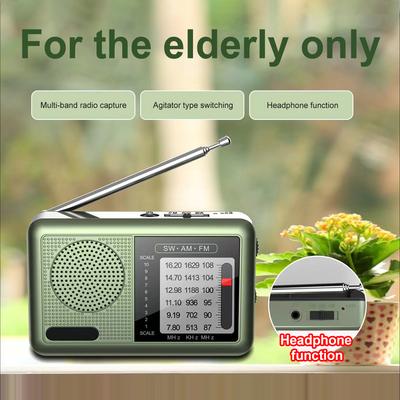 Portable Pocket Radio With Rechargeable Battery & Earphones FM AM SW Radio Receiver Gifts For Seniors Elderly Indoor Outdoor Use