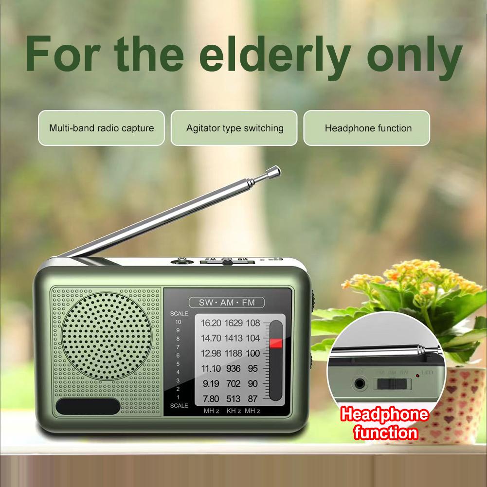 FM AM SW Radio with Rechargeable Battery & Earphone Pocket Radio for Indoor Outdoor Gifts for Seniors Elderly