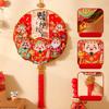 3D Traditional 2026 Horse Year Wall Decor with Tassel Hanging Spring Festival Pendant Good Fortune Paper Fu Character Pendant