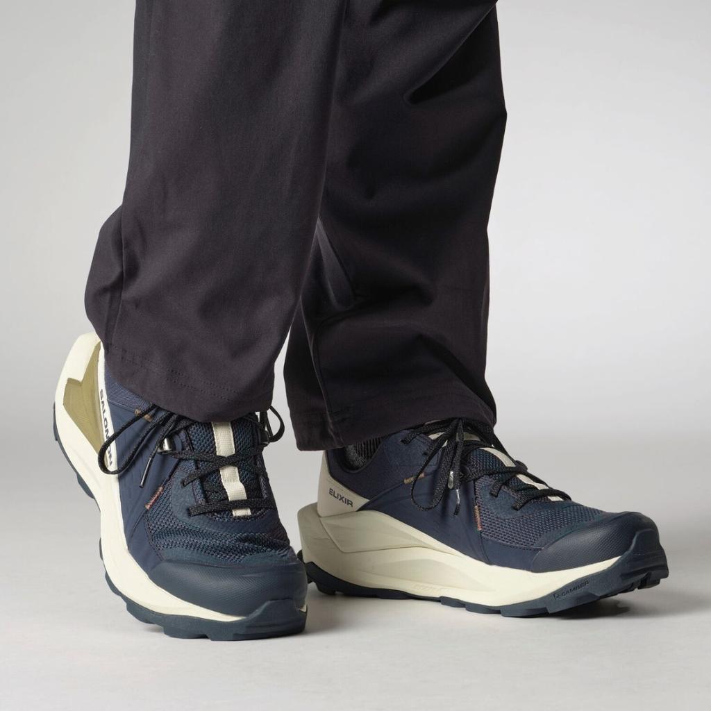 Обувь для треккинга Salomon Elixir GTX Hiking Shoes blue nights/almond milk/gothic olive