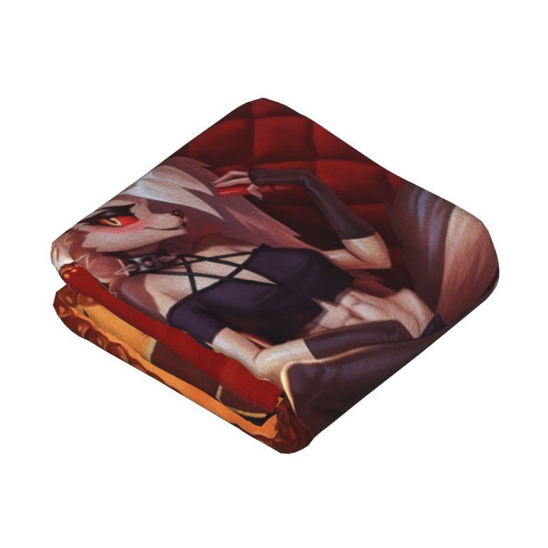 Benutzerdefinierte Helluva Boss Schwarzer Humor Animierter Musikfilm Decke Fleece Frühling Herbst Warm Flanell Überwurfdecken Sofa Bett Steppdecke