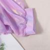 Gradient Purple Chiffon Shirt Women's Thin Coat Loose Long-sleeved Cardigan Sunscreen Shirt Casual Top Sweet Fashion New Style