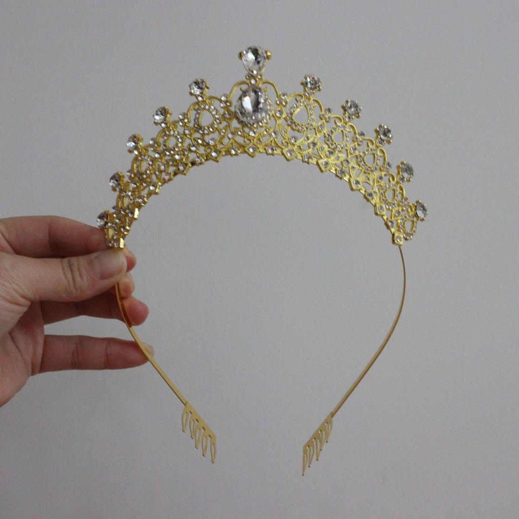 Kristall Diamant Braut Hochzeit Dutt Haar Tiara Geburtstag Kopfschmuck Haaraccessoire Ball Krone Autoshow Performance Stirnband