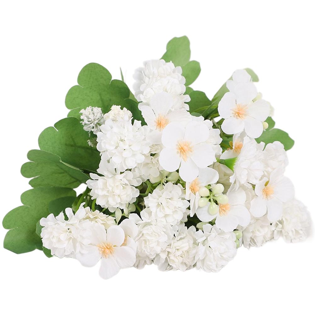 

1 Bouquet Artificial Roses Silk Balls Chrysanthemum Bridal Flowers Festival Birthday Wedding Garden Arch Photography Props Decor молочный белый