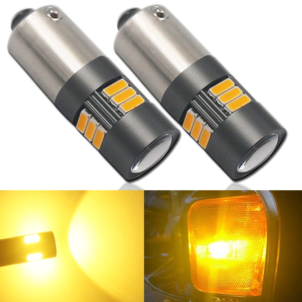 

Eseastar BAY9S H21W LED Bulb Explosive Amber Position License Plate Light Room Lamp with H21W-Amber оранжевый