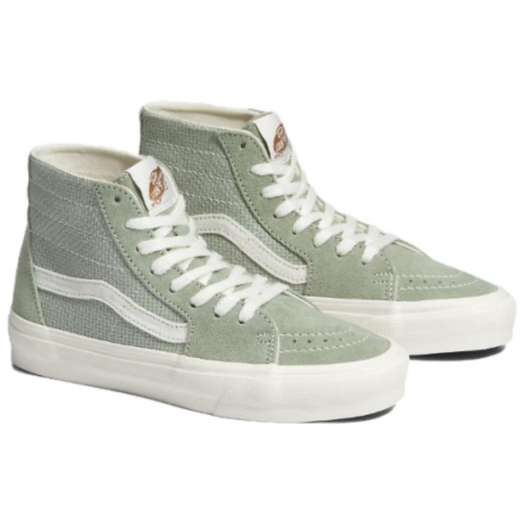 Vans Sk8-Hi Fabric Leather High-Top Skate Shoes Unisex Sneakers Light-Green VN0A7Q62V0N
