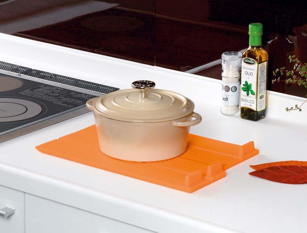 Ernest Draining Plate Orange Foldable Silicone 40028030mm/4007075mm A-75707