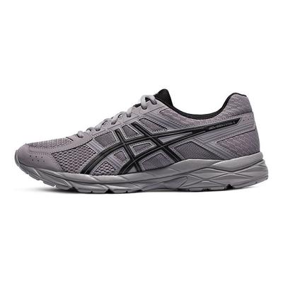 Gel-Contend 4 Cómodo Moda Tejido Cuero Sintético Duradero Ligero Zapatillas Bajas Casuales para Correr Hombre zapatilla Gris Negro T8D4Q-032
