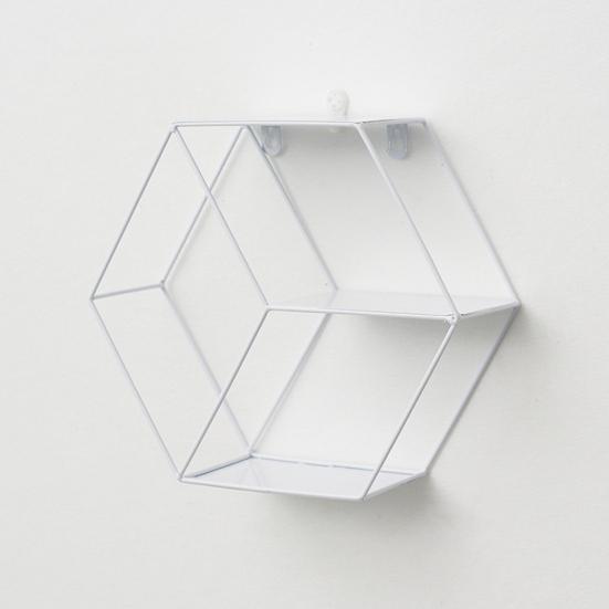 Storage Organizer Floating Geometric Figure Smooth Lines Creative Round Shape Storage Rack for Home