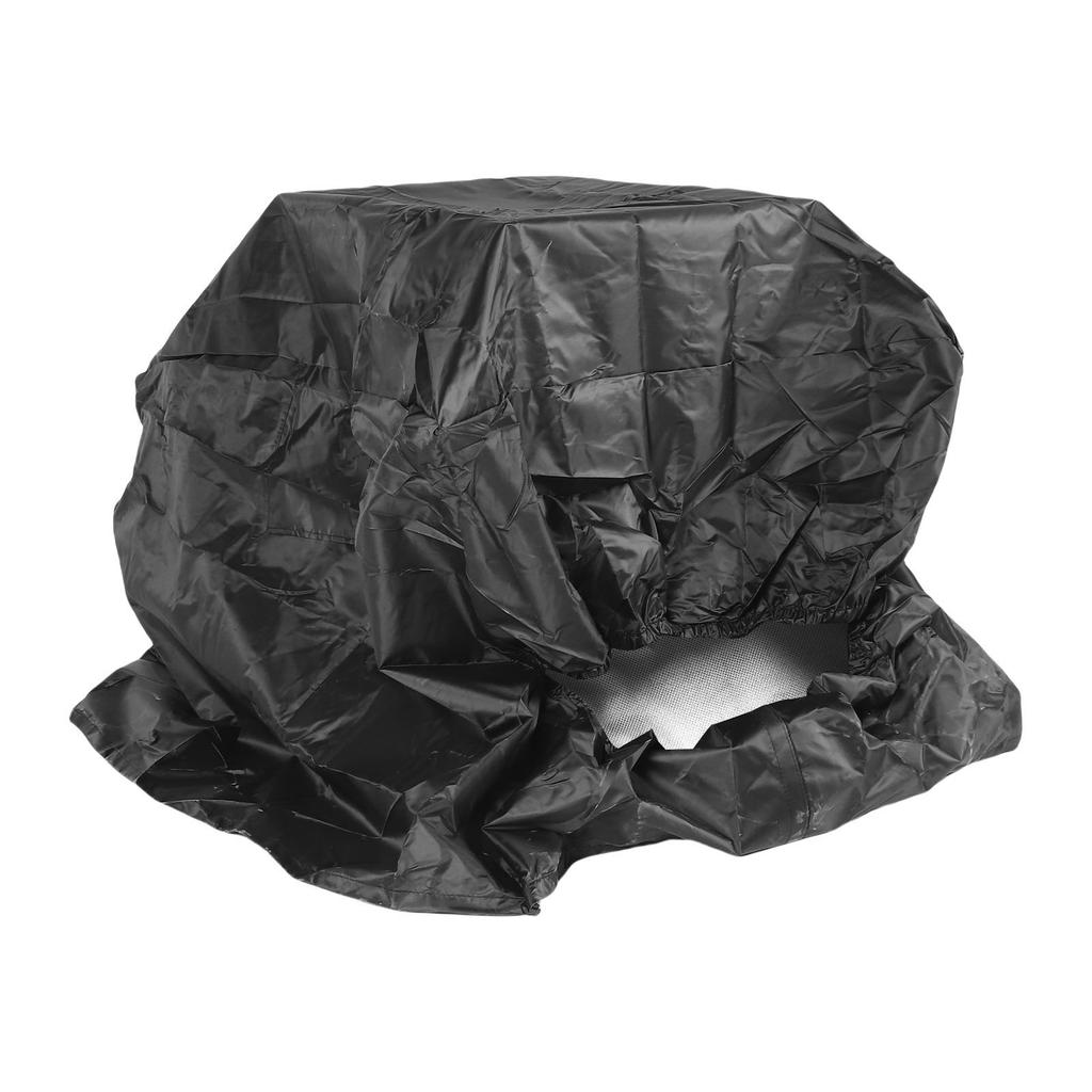 Abdeckung für Außenpoolheizung Wasserdicht Winter Schwimmbad Wärmepumpenabdeckung 420D Oxford-Gewebe Silberbeschichtet Schwarz