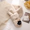 Soft Fleece Scarf Winter Warmth Cartoon Print Unisex Neck Wrap Cozy Comfortable Breathable Fashion Accessory