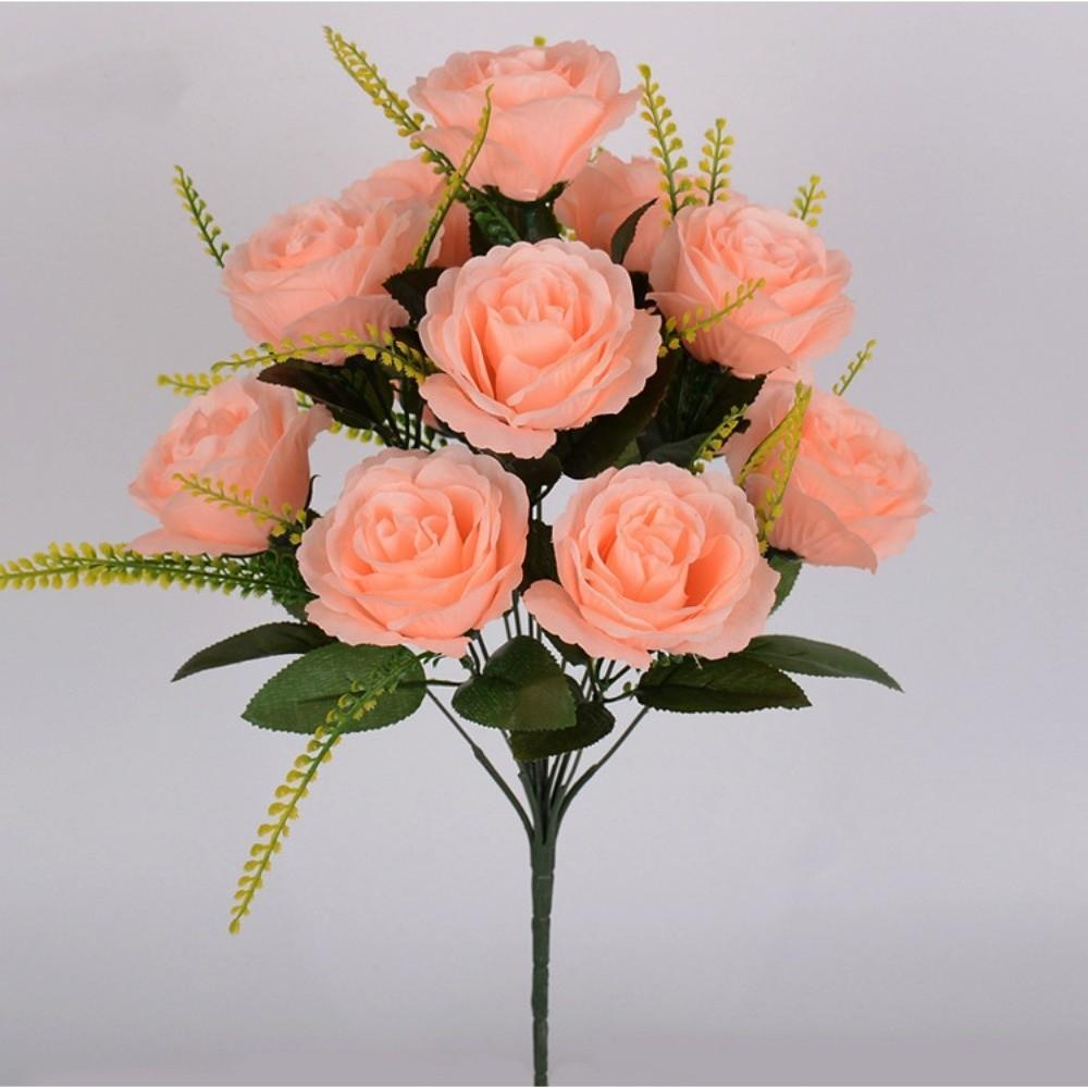 12 Heads Valentine's Day Flowers Mini Crystal Grass Bouquet Real Happy Silk Flower  Home Decorative