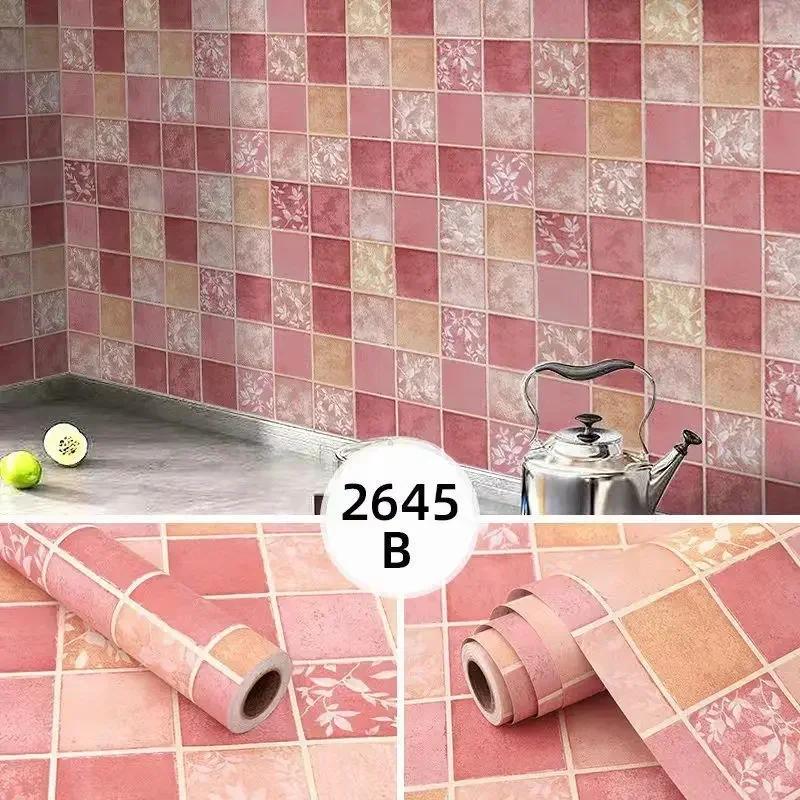 40/60cm Ölfest Küchenmöbel Wandaufkleber Selbstklebend Badezimmerfliese 3D Wasserdicht Vinyl Schrank Tapete