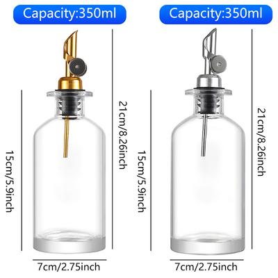 Olive Oil Glass Bottle Dispenser Spouts Cruet Pourers Funnel Decanter Kitchen