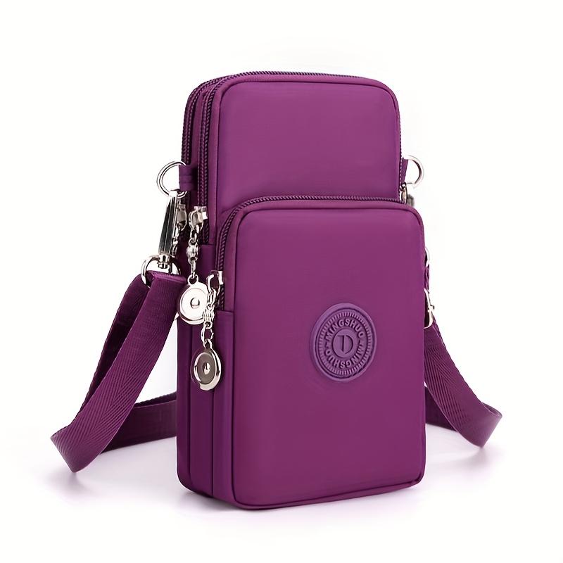 Women's Oxford Fabric Crossbody Bag, New Style Vertical Phone Pouch, Small Wristlet Purse with Adjustable Strap KTB