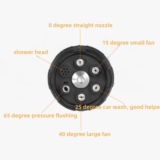 Universal 4000Psi High Pressure Washer Spray Nozzle 0 15 25 40 Degree Rotation Watering Rinse Soap Nozzle Tip Garden Cleaning