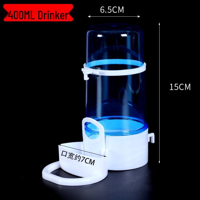 Large Capacity Dual-Use Parrot Waterer & Feeder - Anti-Spill, Anti-Splash, External Hanging Design