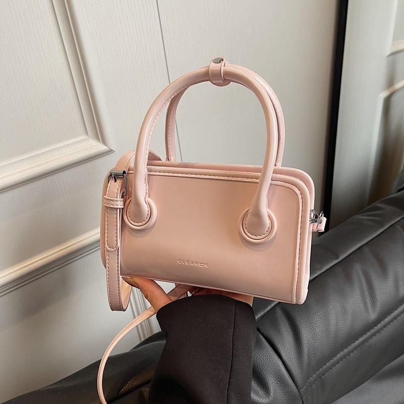 

2025 Новая Мода Универсальная Сумка-Боулинг Однотонная ПУ Сумка-Подушка для Стайлинга Сумка через Плечо Кроссбоди Маленькая Квадратная Сумка