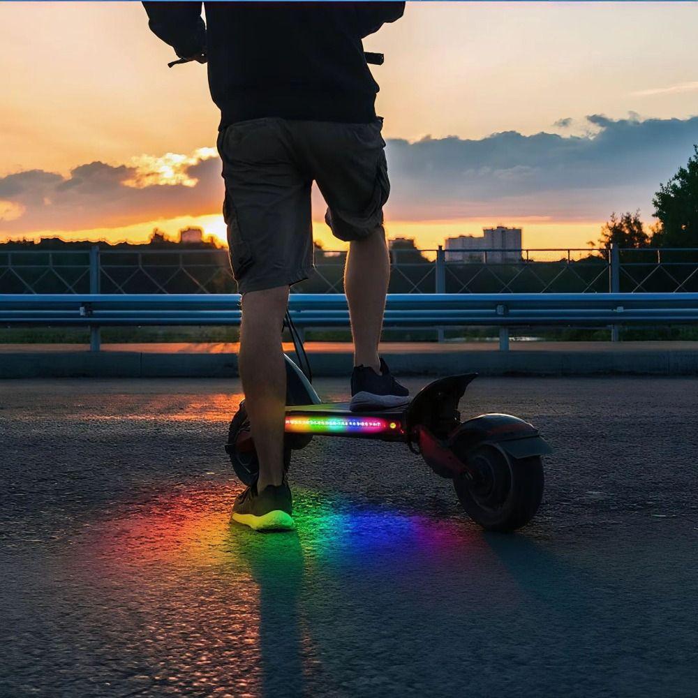 Battery Powered Scooter LED Lights Multi-Color RGB Light Strip Underglow Lights  Night Riding