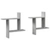 VidaXL Wall Shelves 2 Pcs Concrete Grey 50x12x50 Cm Engineered Wood 853257