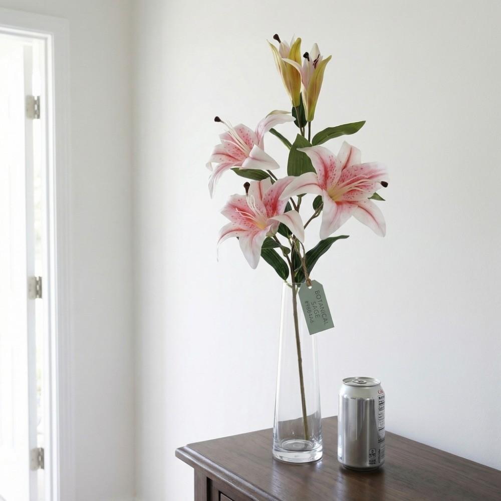 Plastik Simulation Lilium Brownii Blume 5 Köpfe Künstliche Blumen Wohnzimmer Schreibtisch