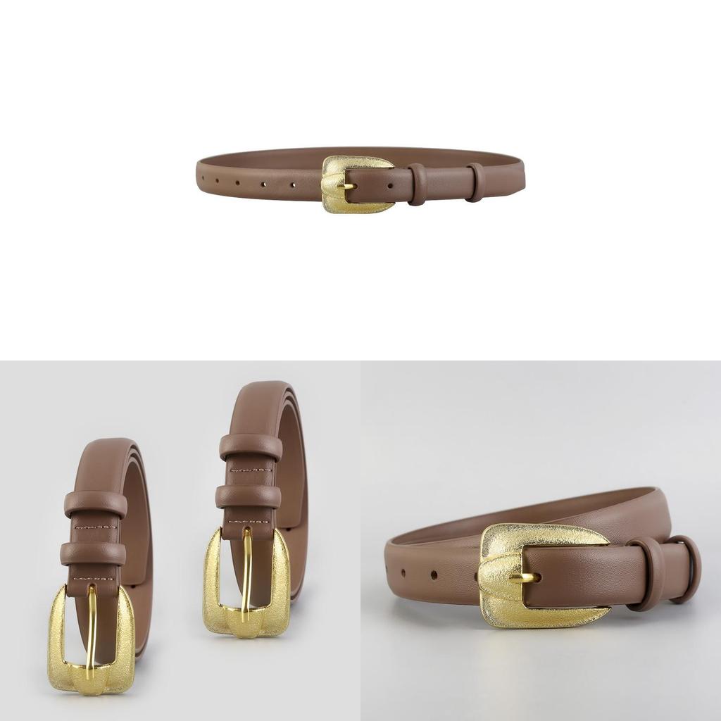Ladies Genuine Leather Belt With Pin Buckle For Casual And Office Wear