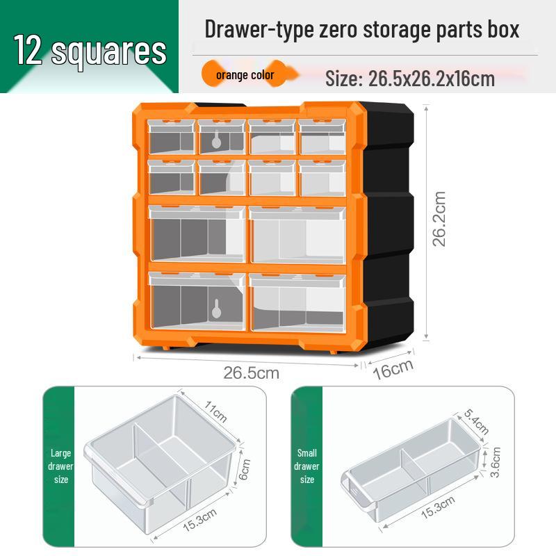 Parts Storage Cabinet with Drawers for Electronics, Hardware, & Screws