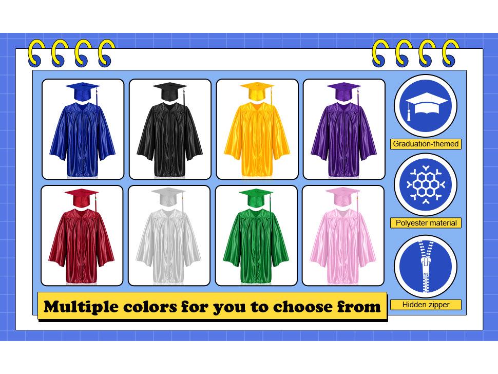 European & American Children's Graduation Gown: Knitted Kindergarten & Elementary School Set for Performances
