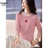 Women's Striped Cotton Blend Long-Sleeve T-Shirt
