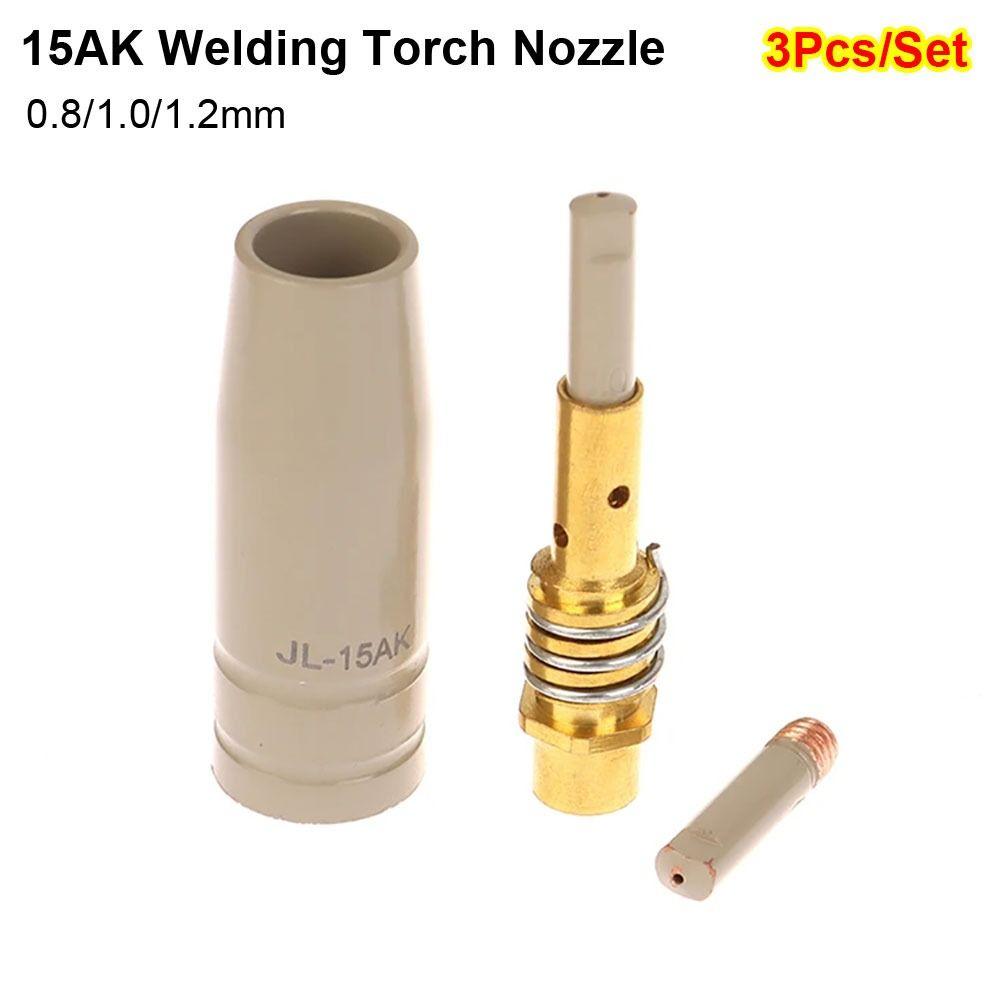 3Pcs/Set 0.8/1.0/1.2mm 15AK Welding Torch Nozzle  for 15AK MIG MAG Welding Torch