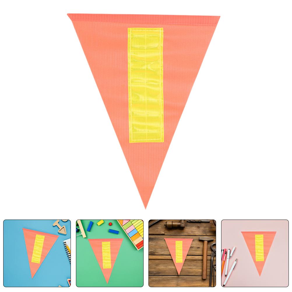 4 Pcs Reflective Warning Flag Bikes Trailer Children's Bicycle Advertising Pennant Safety Replacement Car Pole