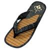 Edoten Men's Japanese-Style Thong Sandals, Misugi Calypso Sandals, Urethane Sole, Bamboo Higo and Rough Waves Design, Size LL, Made In Japan