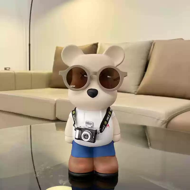 Internet Celebrity Violent Bear Piggy Bank Cartoon Creative Modern Living Room Decoration Simple Home  Cabinet Ceramic Ornament